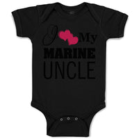 Baby Clothes I Love My Marine Uncle Baby Bodysuits Boy & Girl Cotton