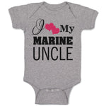 Baby Clothes I Love My Marine Uncle Baby Bodysuits Boy & Girl Cotton