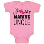 Baby Clothes I Love My Marine Uncle Baby Bodysuits Boy & Girl Cotton