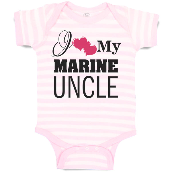 Baby Clothes I Love My Marine Uncle Baby Bodysuits Boy & Girl Cotton