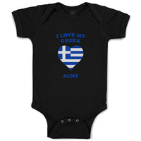 Baby Clothes I Love My Greek Aunt Countries Baby Bodysuits Boy & Girl Cotton