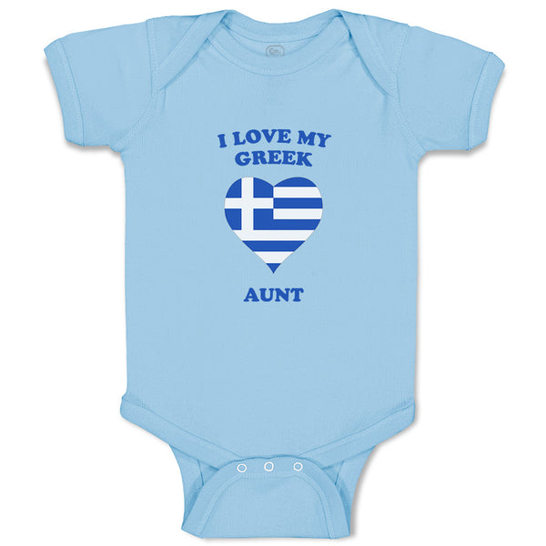 Baby Clothes I Love My Greek Aunt Countries Baby Bodysuits Boy & Girl Cotton