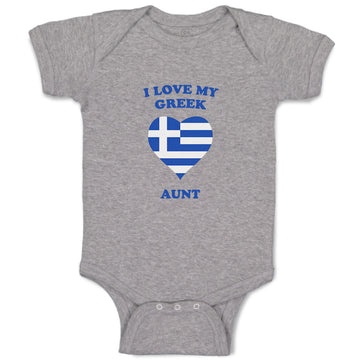 Baby Clothes I Love My Greek Aunt Countries Baby Bodysuits Boy & Girl Cotton