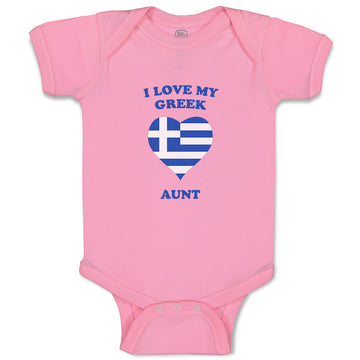 Baby Clothes I Love My Greek Aunt Countries Baby Bodysuits Boy & Girl Cotton