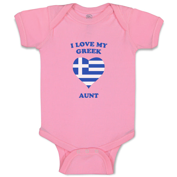 Baby Clothes I Love My Greek Aunt Countries Baby Bodysuits Boy & Girl Cotton