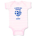 Baby Clothes I Love My Greek Aunt Countries Baby Bodysuits Boy & Girl Cotton