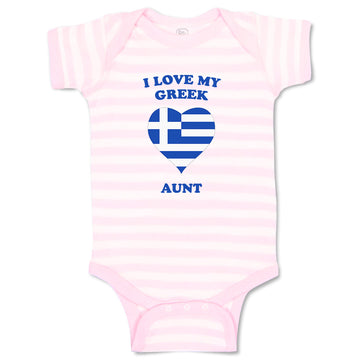 Baby Clothes I Love My Greek Aunt Countries Baby Bodysuits Boy & Girl Cotton