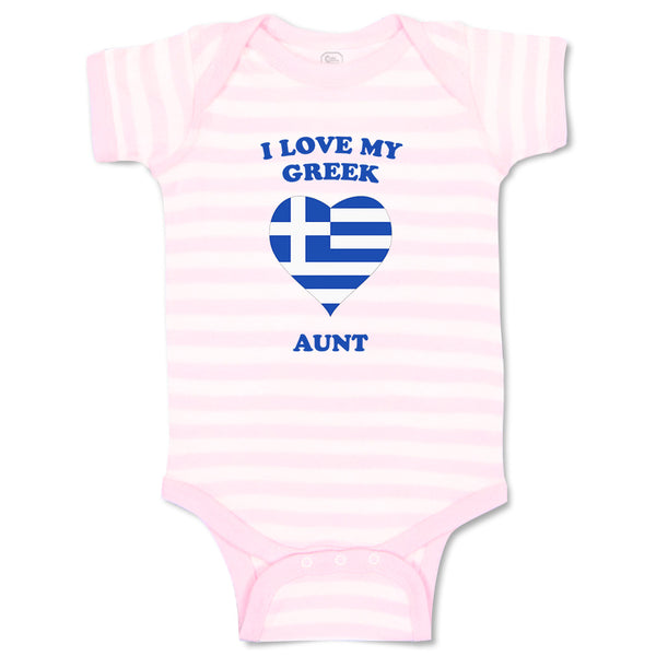 Baby Clothes I Love My Greek Aunt Countries Baby Bodysuits Boy & Girl Cotton
