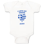 Baby Clothes I Love My Greek Aunt Countries Baby Bodysuits Boy & Girl Cotton