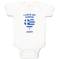 Baby Clothes I Love My Greek Aunt Countries Baby Bodysuits Boy & Girl Cotton