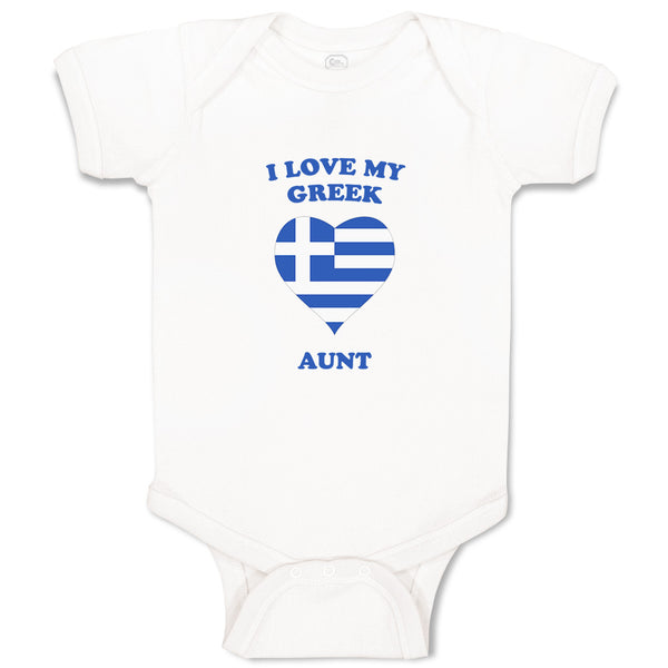 Baby Clothes I Love My Greek Aunt Countries Baby Bodysuits Boy & Girl Cotton