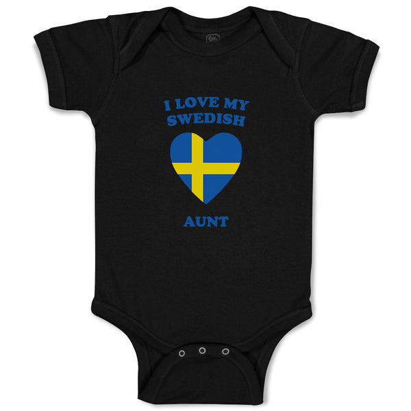 Baby Clothes I Love My Swedish Aunt Countries Baby Bodysuits Boy & Girl Cotton