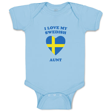 Baby Clothes I Love My Swedish Aunt Countries Baby Bodysuits Boy & Girl Cotton