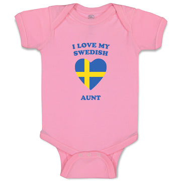 Baby Clothes I Love My Swedish Aunt Countries Baby Bodysuits Boy & Girl Cotton