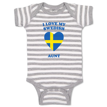Baby Clothes I Love My Swedish Aunt Countries Baby Bodysuits Boy & Girl Cotton