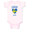 Baby Clothes I Love My Swedish Aunt Countries Baby Bodysuits Boy & Girl Cotton