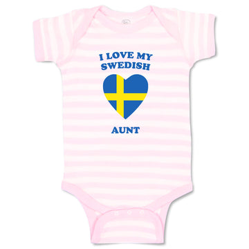 Baby Clothes I Love My Swedish Aunt Countries Baby Bodysuits Boy & Girl Cotton