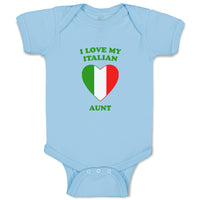 Baby Clothes I Love My Italian Aunt Countries Baby Bodysuits Boy & Girl Cotton