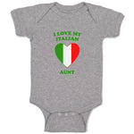 Baby Clothes I Love My Italian Aunt Countries Baby Bodysuits Boy & Girl Cotton