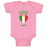 Baby Clothes I Love My Italian Aunt Countries Baby Bodysuits Boy & Girl Cotton