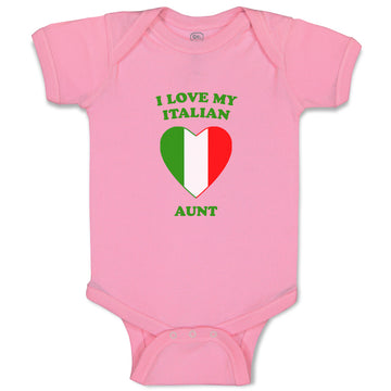 Baby Clothes I Love My Italian Aunt Countries Baby Bodysuits Boy & Girl Cotton