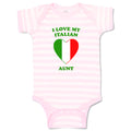 Baby Clothes I Love My Italian Aunt Countries Baby Bodysuits Boy & Girl Cotton
