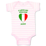 Baby Clothes I Love My Italian Aunt Countries Baby Bodysuits Boy & Girl Cotton