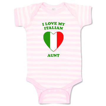 Baby Clothes I Love My Italian Aunt Countries Baby Bodysuits Boy & Girl Cotton