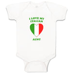 Baby Clothes I Love My Italian Aunt Countries Baby Bodysuits Boy & Girl Cotton