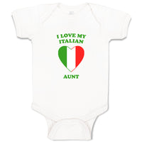 Baby Clothes I Love My Italian Aunt Countries Baby Bodysuits Boy & Girl Cotton