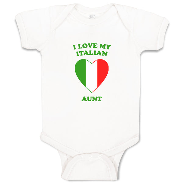 Baby Clothes I Love My Italian Aunt Countries Baby Bodysuits Boy & Girl Cotton