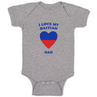 Baby Clothes I Love My Haitian Dad Countries Baby Bodysuits Boy & Girl Cotton