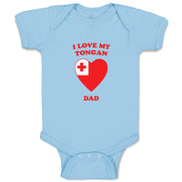 Baby Clothes I Love My Tongan Dad Countries Baby Bodysuits Boy & Girl Cotton