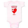 Baby Clothes I Love My Tongan Dad Countries Baby Bodysuits Boy & Girl Cotton