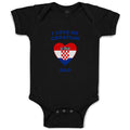 Baby Clothes I Love My Croatian Dad Countries Baby Bodysuits Boy & Girl Cotton