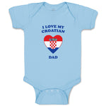 Baby Clothes I Love My Croatian Dad Countries Baby Bodysuits Boy & Girl Cotton