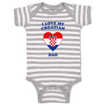 Baby Clothes I Love My Croatian Dad Countries Baby Bodysuits Boy & Girl Cotton