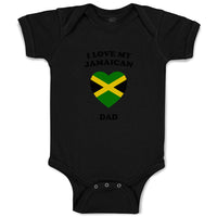 Baby Clothes I Love My Jamaican Dad Countries Baby Bodysuits Boy & Girl Cotton