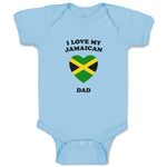 Baby Clothes I Love My Jamaican Dad Countries Baby Bodysuits Boy & Girl Cotton