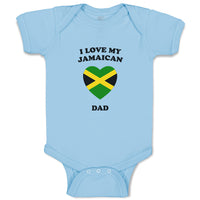 Baby Clothes I Love My Jamaican Dad Countries Baby Bodysuits Boy & Girl Cotton