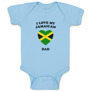 Baby Clothes I Love My Jamaican Dad Countries Baby Bodysuits Boy & Girl Cotton