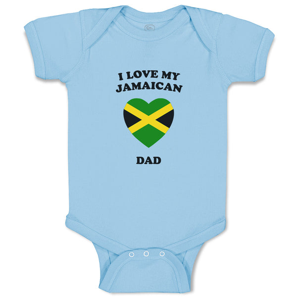 Baby Clothes I Love My Jamaican Dad Countries Baby Bodysuits Boy & Girl Cotton