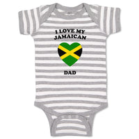 Baby Clothes I Love My Jamaican Dad Countries Baby Bodysuits Boy & Girl Cotton