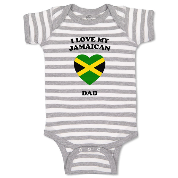 Baby Clothes I Love My Jamaican Dad Countries Baby Bodysuits Boy & Girl Cotton