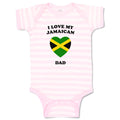 Baby Clothes I Love My Jamaican Dad Countries Baby Bodysuits Boy & Girl Cotton