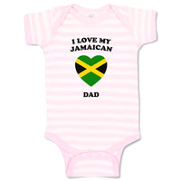 Baby Clothes I Love My Jamaican Dad Countries Baby Bodysuits Boy & Girl Cotton