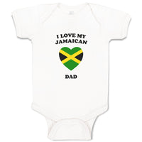 Baby Clothes I Love My Jamaican Dad Countries Baby Bodysuits Boy & Girl Cotton