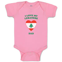Baby Clothes I Love My Lebanese Dad Countries Baby Bodysuits Boy & Girl Cotton