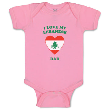 Baby Clothes I Love My Lebanese Dad Countries Baby Bodysuits Boy & Girl Cotton