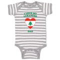 Baby Clothes I Love My Lebanese Dad Countries Baby Bodysuits Boy & Girl Cotton